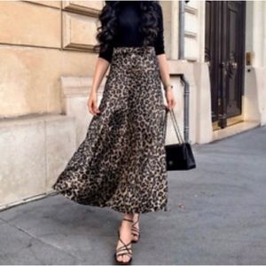 Zara Leopard Maxi Skirt